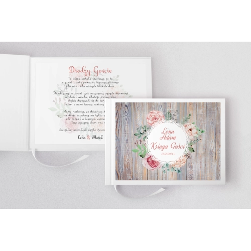 Księga Gości Weselnych Rustical Motyw 15