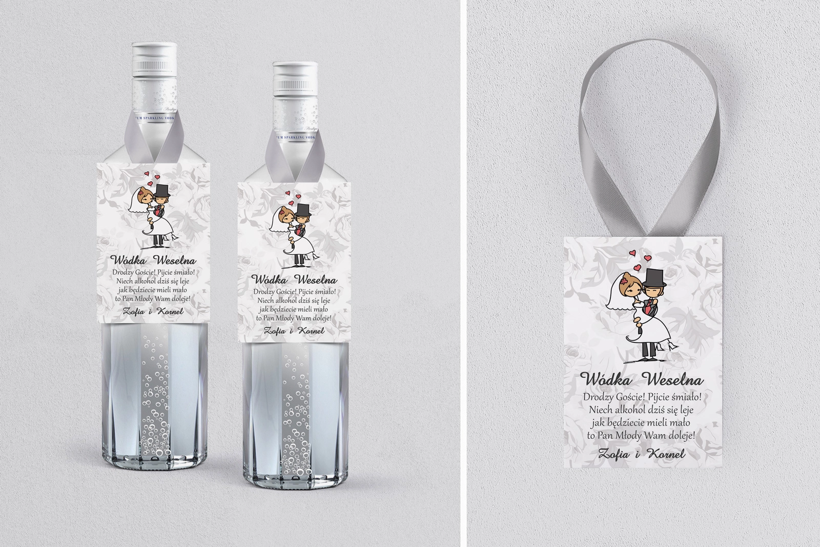 Zawieszka na alkohol Zakochani - Motyw 3