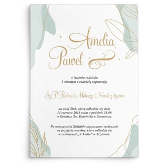 Zaproszenia ślubne Splash - Motyw 2