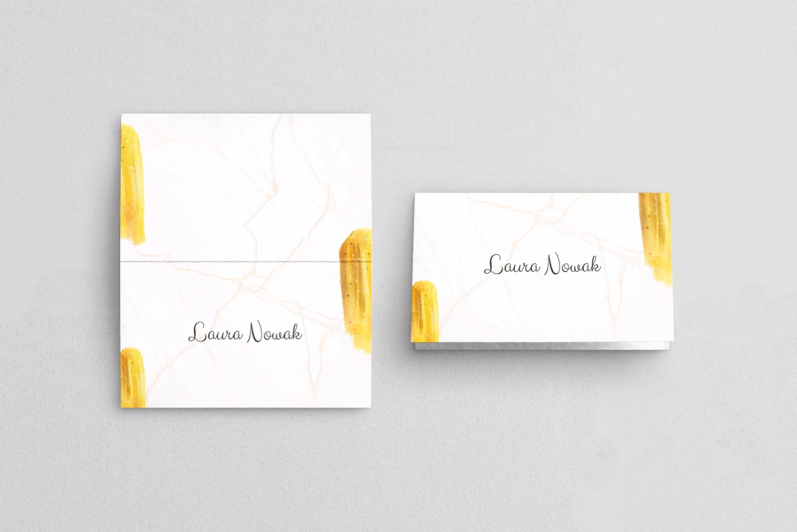 Winietki ślubne składane Marble - Motyw 1