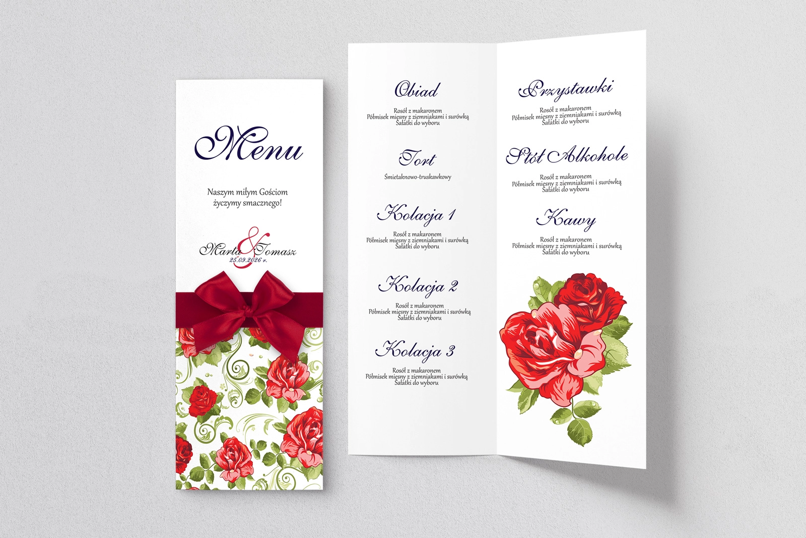 Menu Weselne Laura Motyw 2