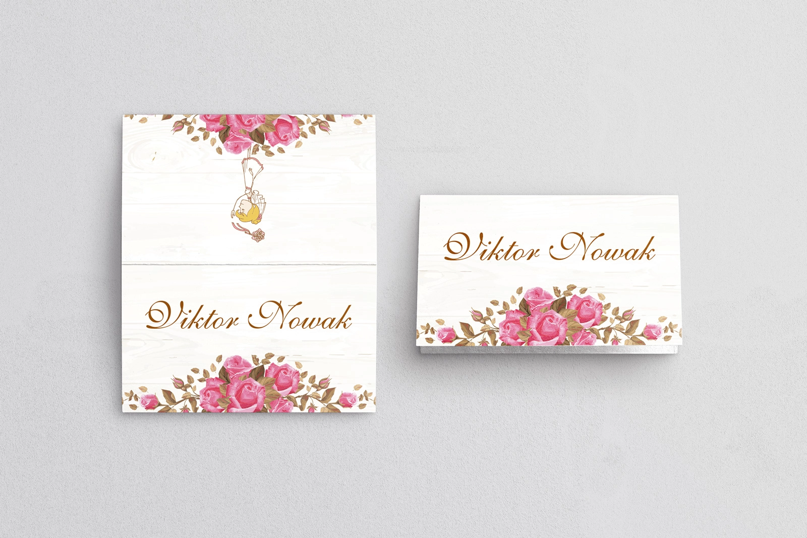 Winietki ślubne składane Naturalna Miłość Motyw 14