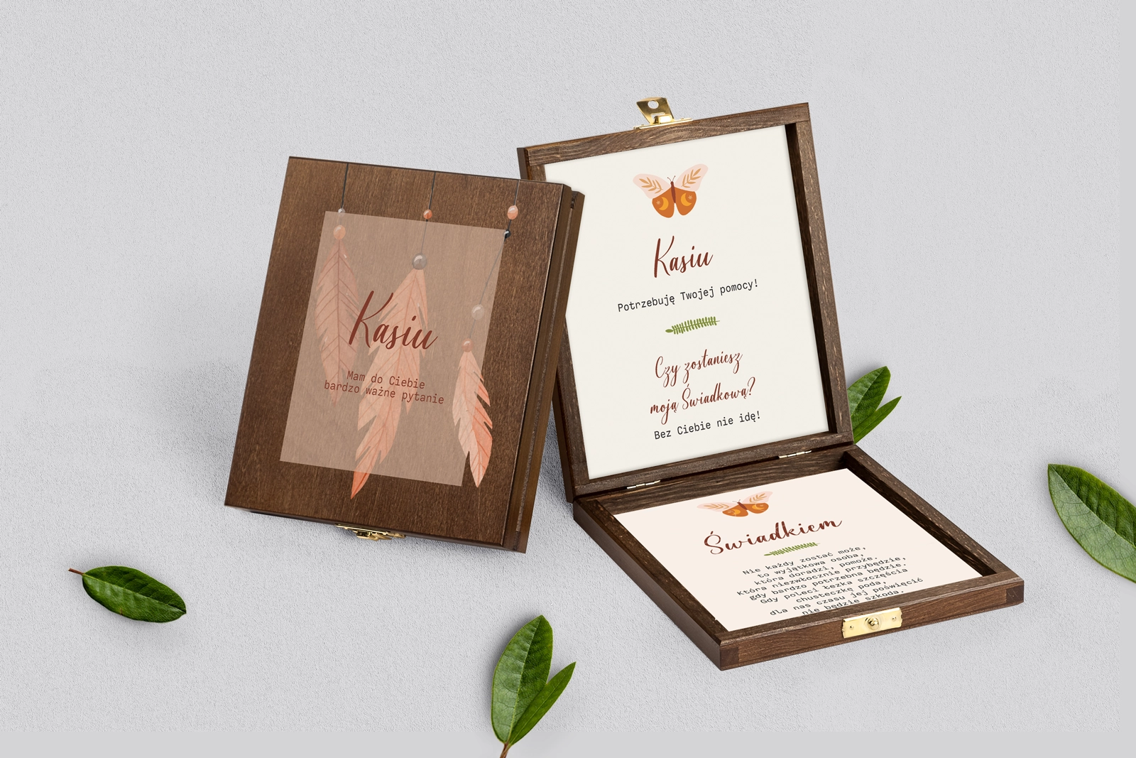 Prośba o świadkowanie - brązowe puzzle Butterflies - Motyw 1