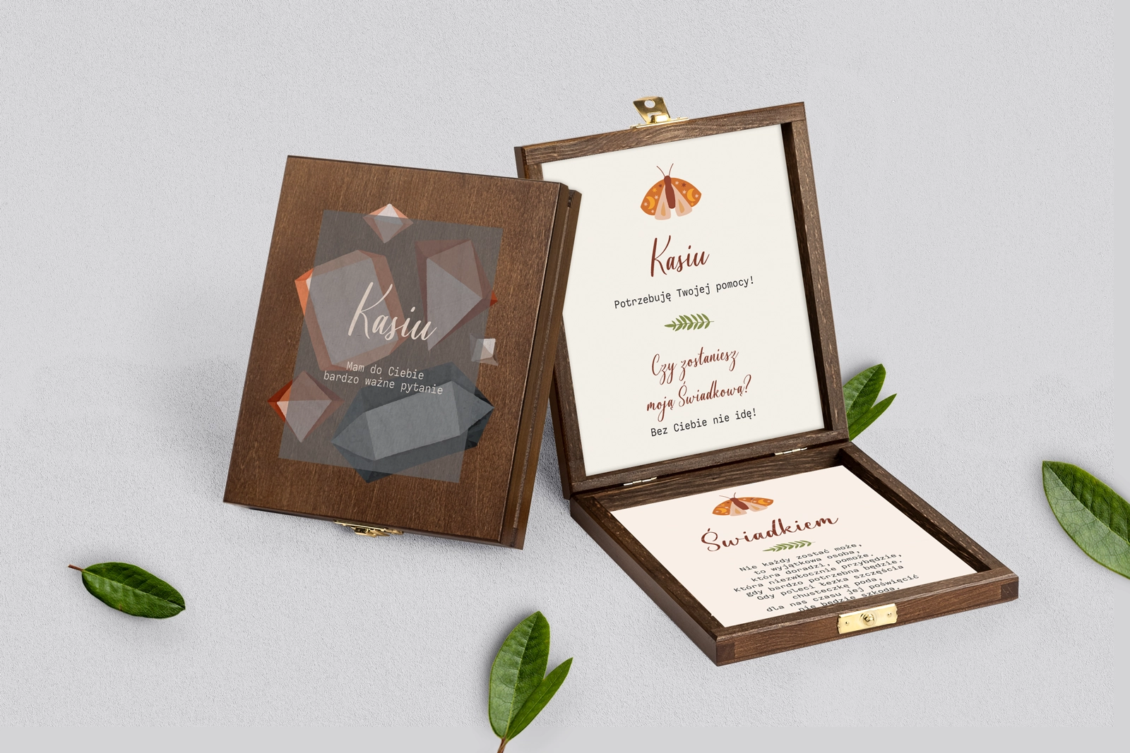 Prośba o świadkowanie - brązowe puzzle Butterflies - Motyw 3