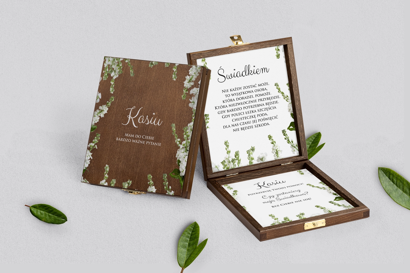 Prośba o świadkowanie - brązowe puzzle Soft Motyw 8