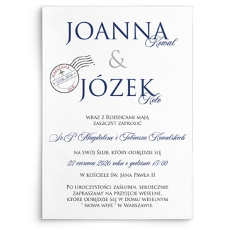 Zaproszenia ślubne Paszport - Motyw 1