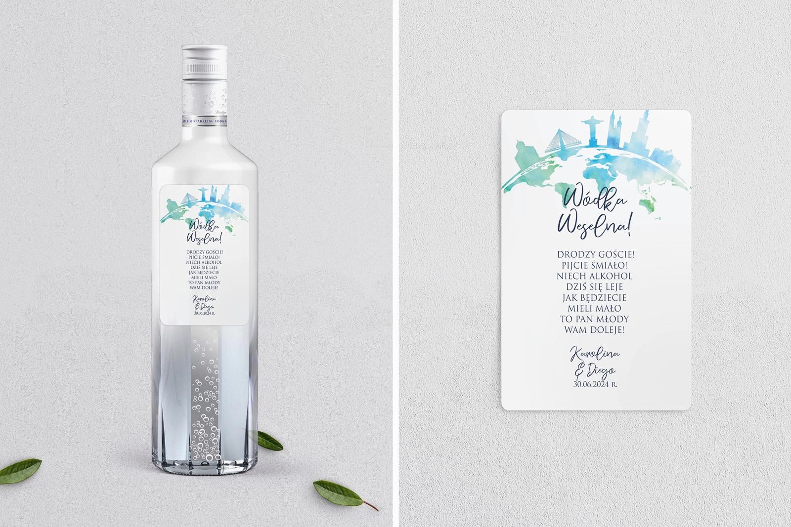 Naklejki na alkohol - Mapa Motyw 1