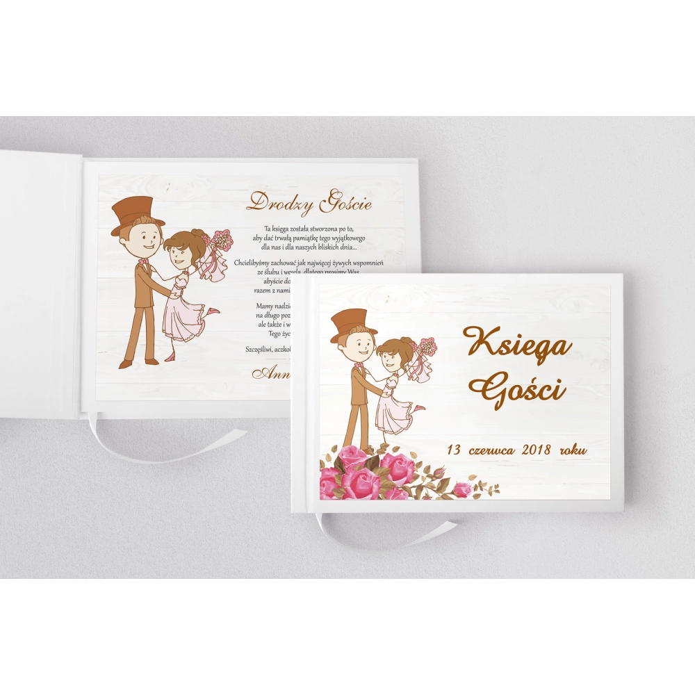 Księga Gości Weselnych Naturalna Miłość Motyw 17