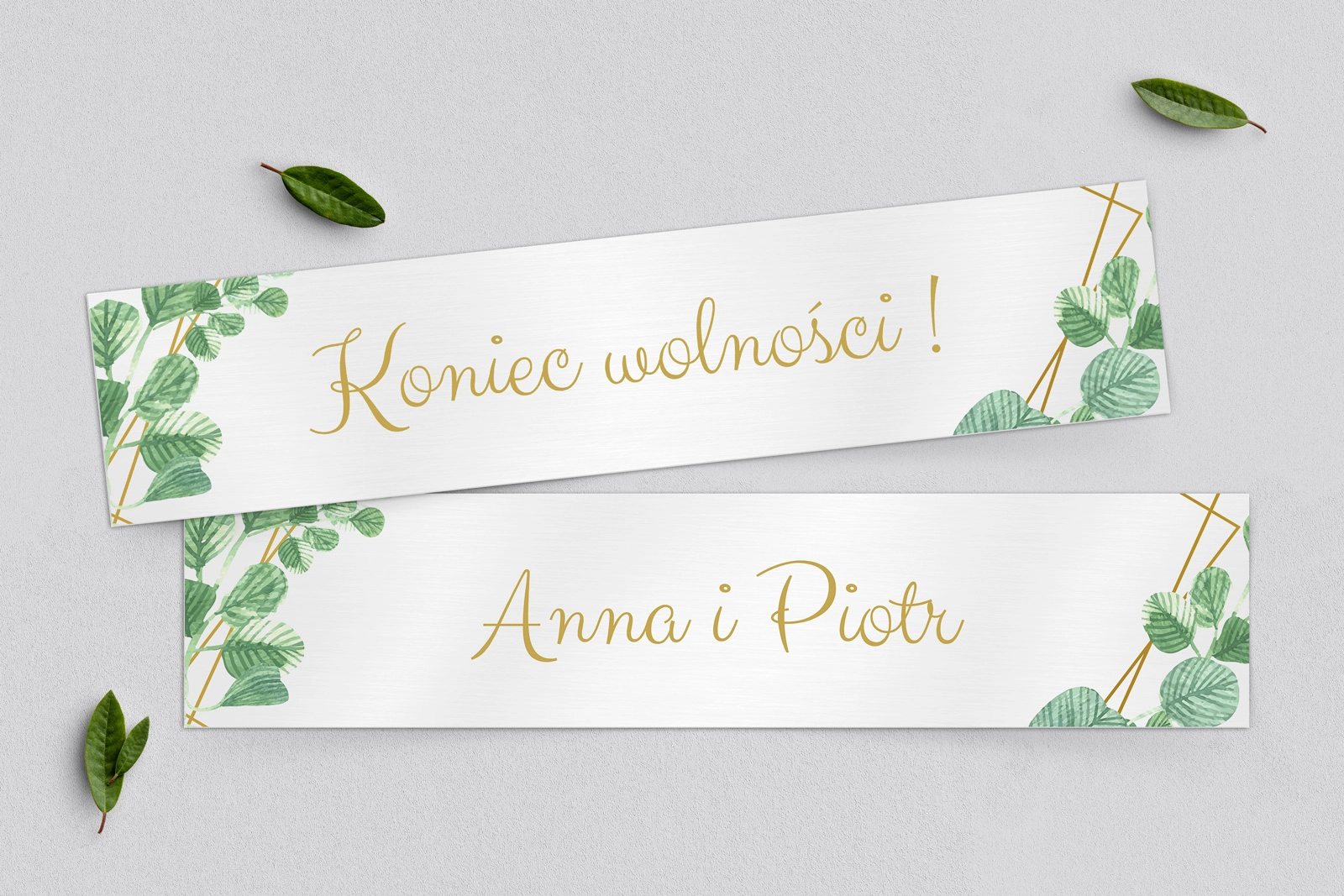 Tablice Rejestracyjne 2 szt. - Liście Motyw 5