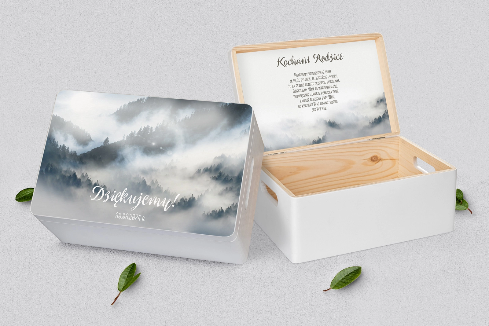 Skrzyneczka dla Rodziców - biała Forest - Motyw 5