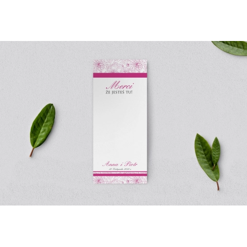 Podziękowanie Merci - Karteczka Ornaments - Motyw 10