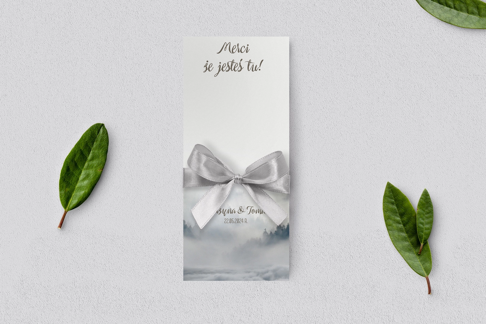 Podziękowanie Merci - Karteczka Forest - Motyw 5