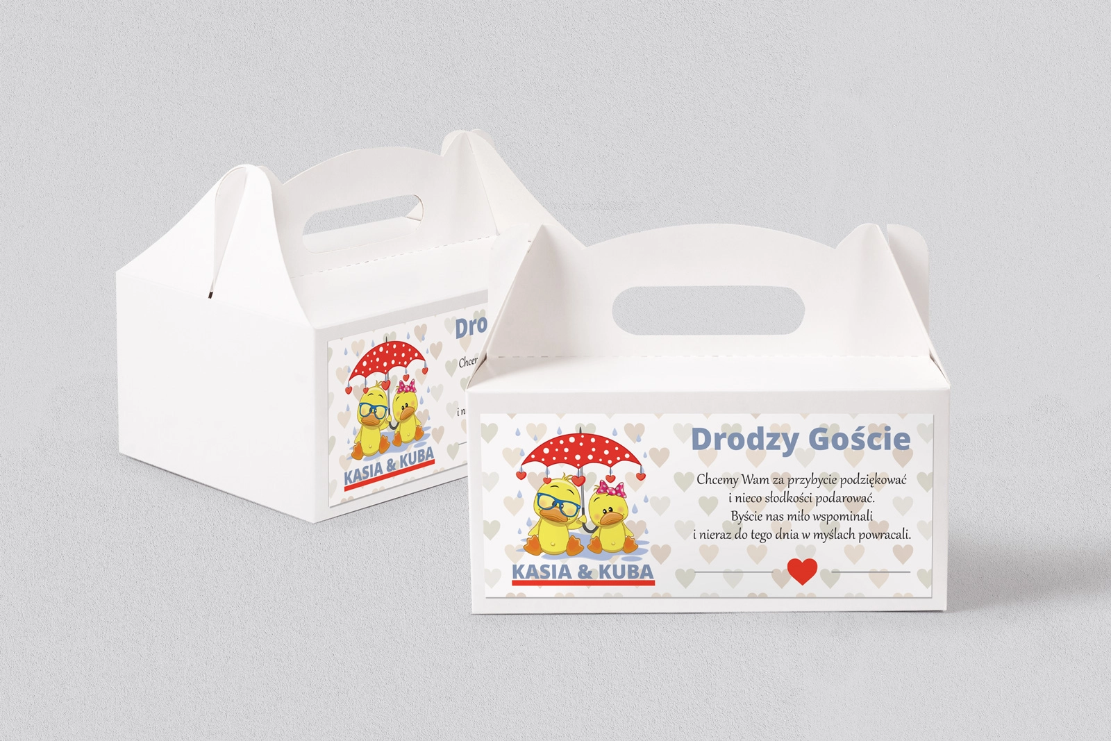 Pudełko na ciasto weselne Uroczy Deszcz Motyw 5