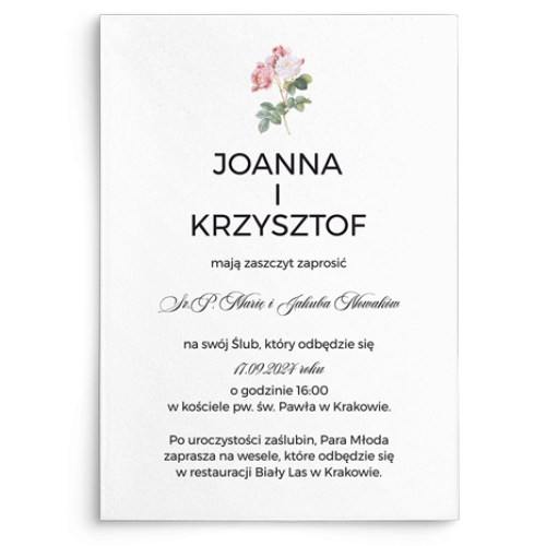 Zaproszenia ślubne Botanic - Motyw 3