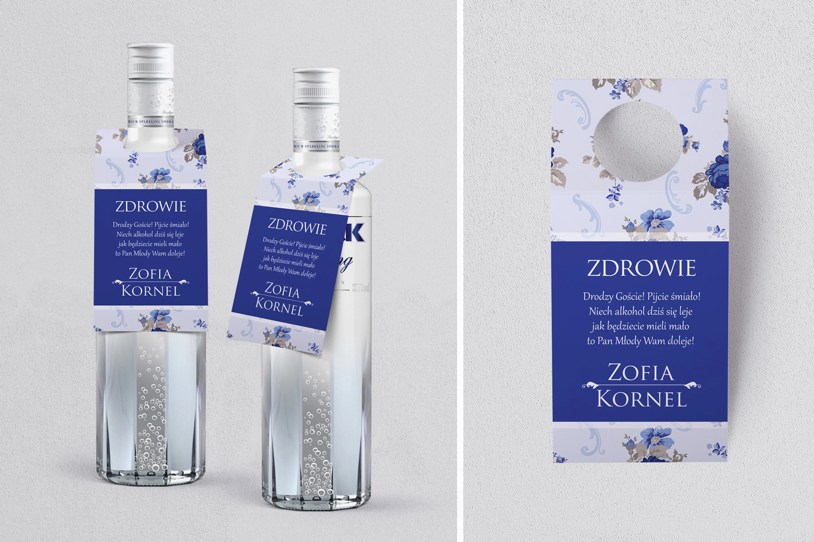 Zawieszka na alkohol oczko Kwiatowe Pole Motyw 4