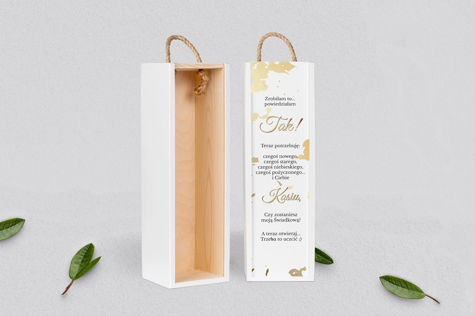 Prośba o Świadkowanie - SNW biała Marmur & Złoto Motyw 5