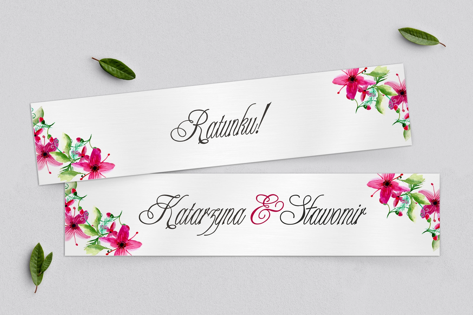 Tablice Rejestracyjne 2 szt. - Akwarelowe Wianki Motyw 2