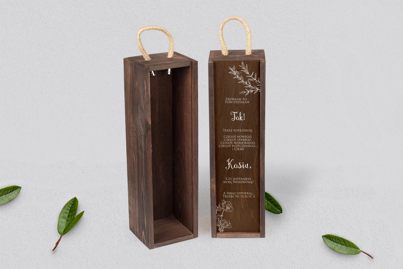 Prośba o Świadkowanie - SNW brązowa Fiori Motyw 3