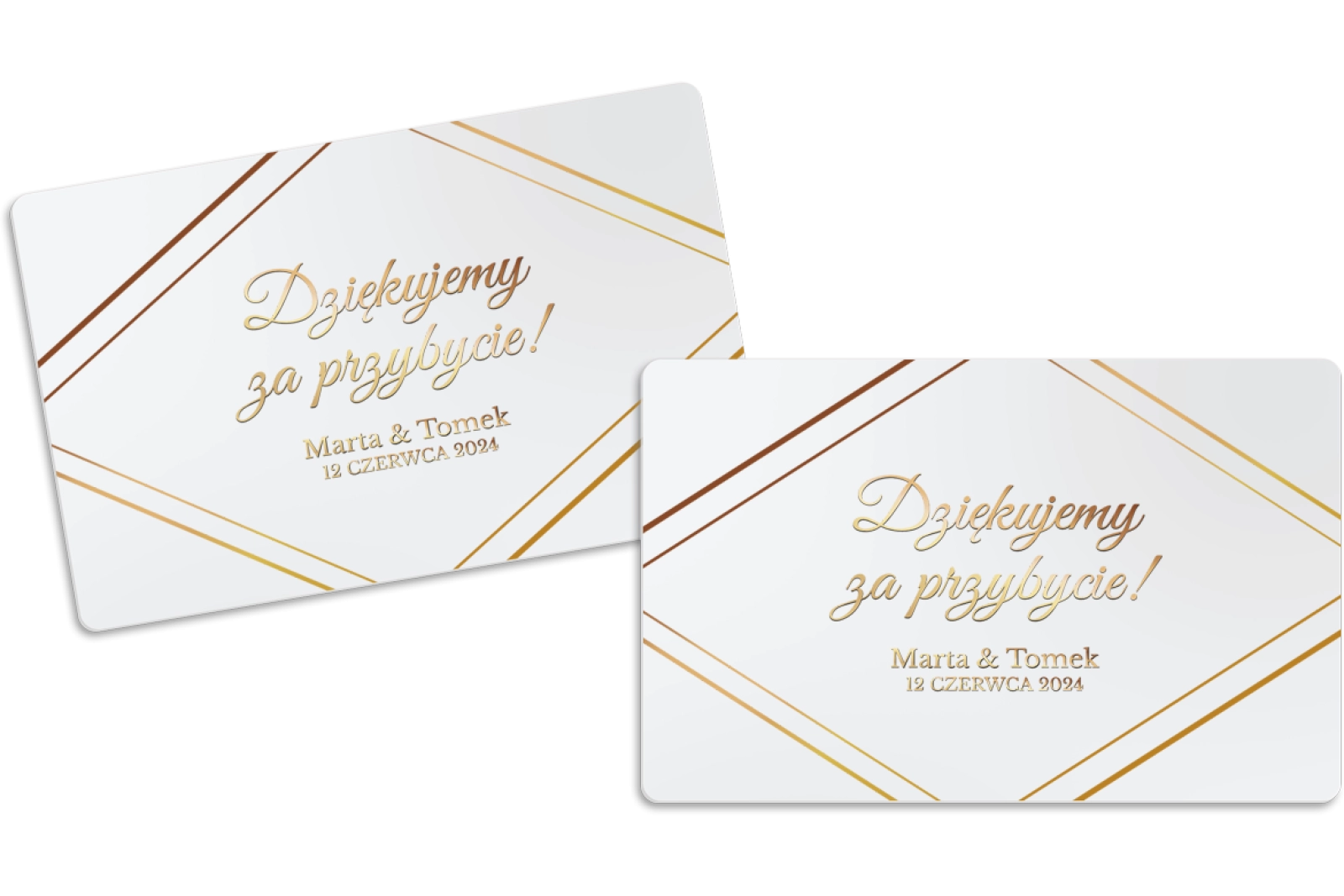 Magnes Prostokątny - Marmur & Złoto - Motyw 5