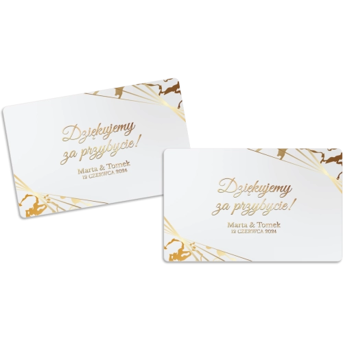 Magnes Prostokątny - Marmur & Złoto - Motyw 4