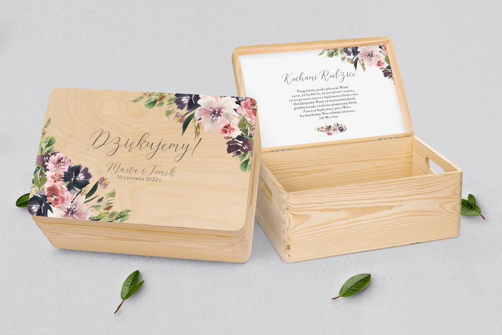 Skrzyneczka dla Rodziców - naturalna PasteLove Motyw 4