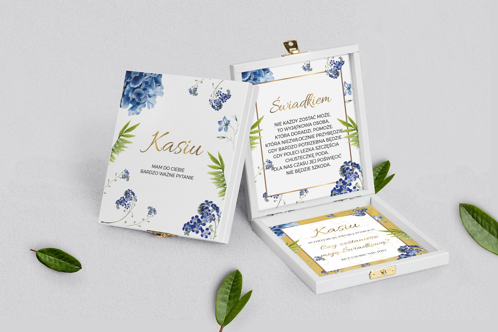 Prośba o świadkowanie - białe puzzle Dream Motyw 4