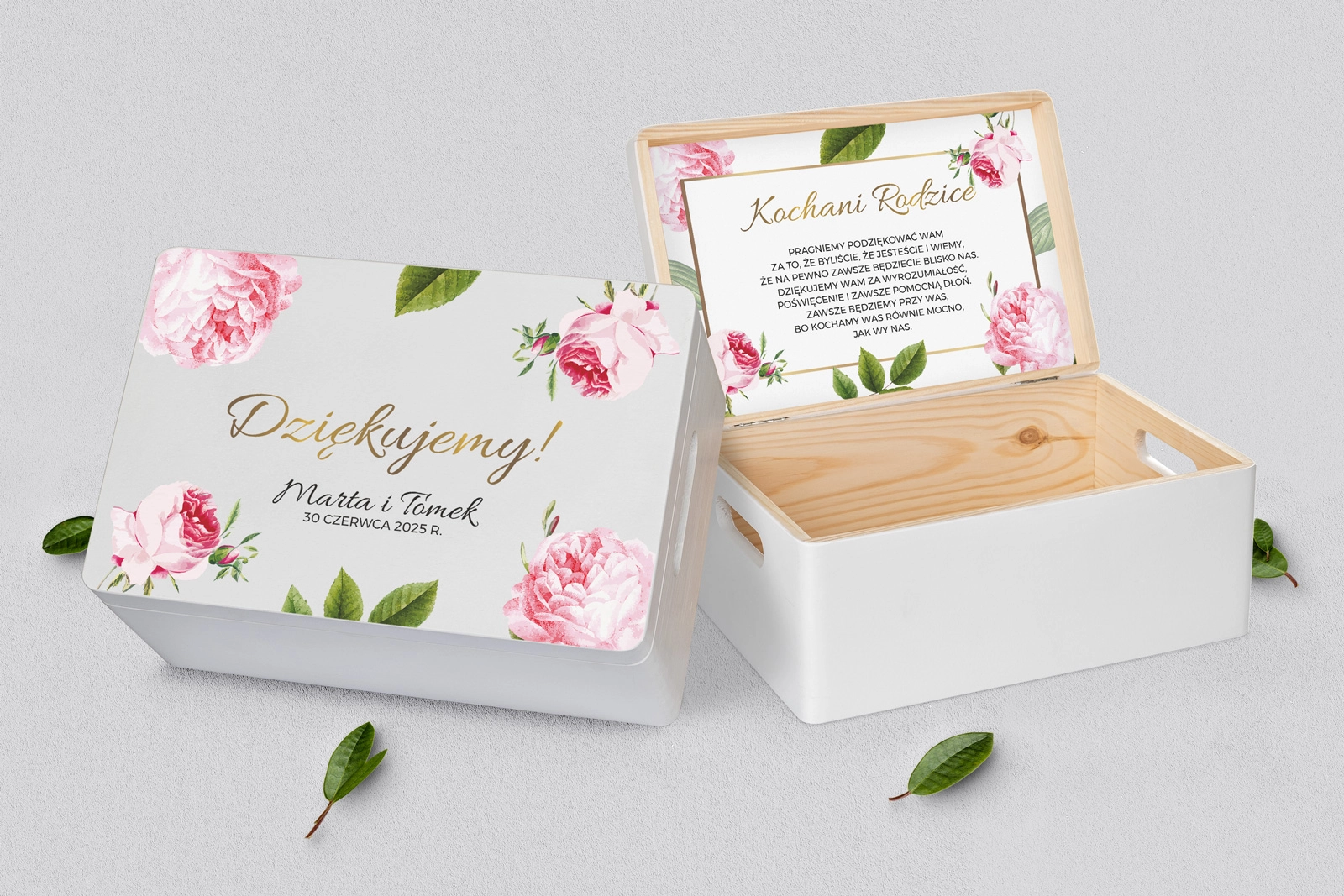 Skrzyneczka dla Rodziców - biała Dream Motyw 2