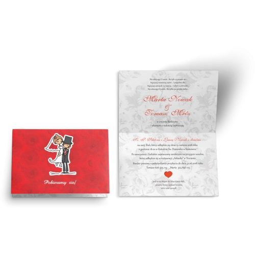 Zaproszenie ślubne Zakochani - Motyw 6