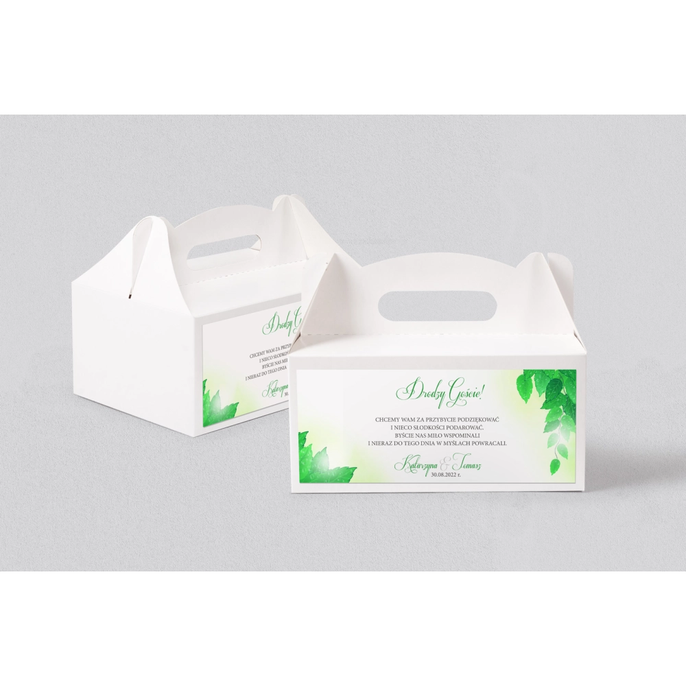 Pudełko na ciasto weselne About You - Motyw 3