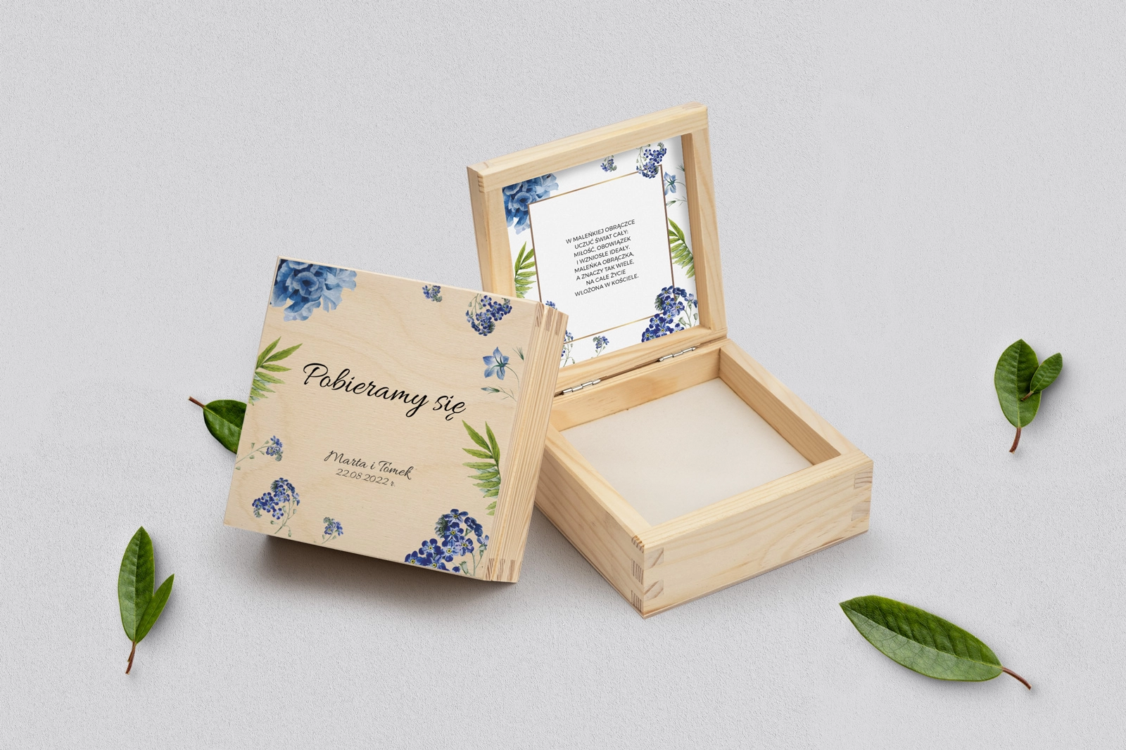 Pudełko na obrączki naturalne - Dream Motyw 4