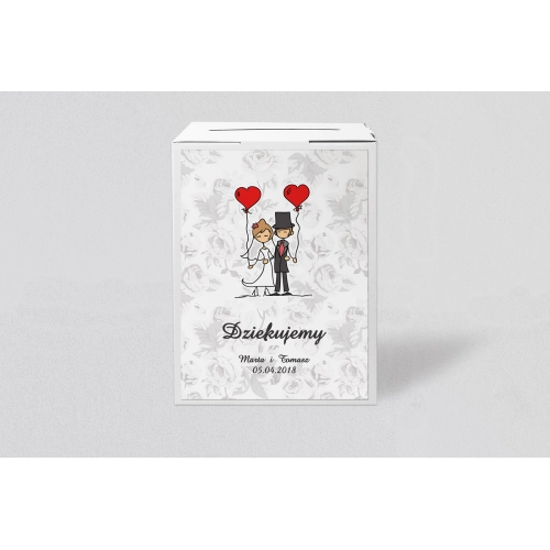 Pudełko na koperty i pieniądze Zakochani Motyw 7