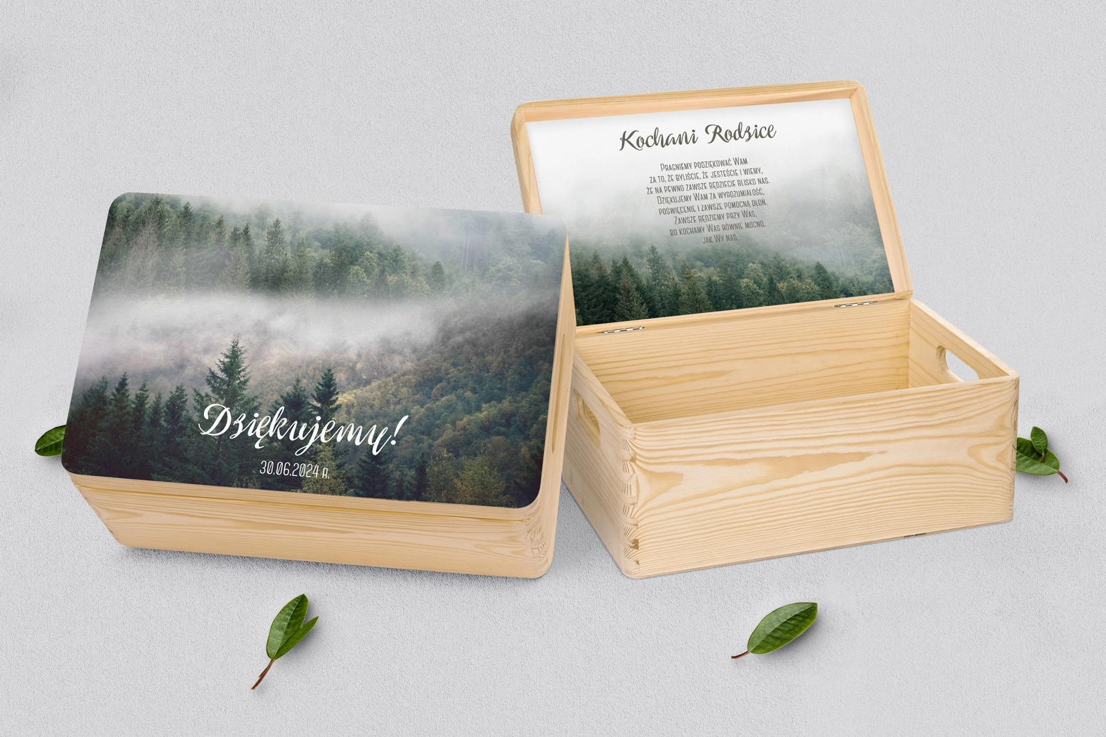 Skrzyneczka dla Rodziców - naturalna Forest - Motyw 2