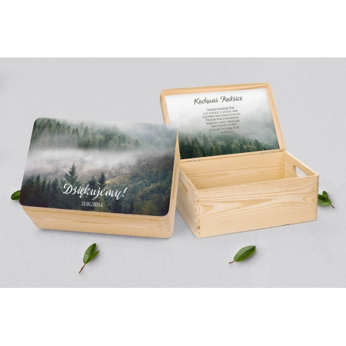 Skrzyneczka dla Rodziców - naturalna Forest - Motyw 2