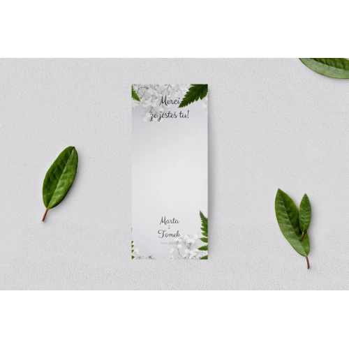 Podziękowanie Merci - Karteczka Soft - Motyw 2
