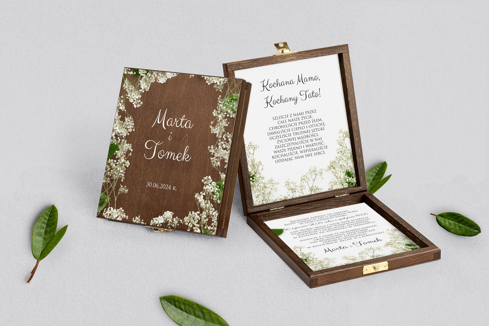 Zaproszenie dla Rodziców - brązowe Soft Motyw 7