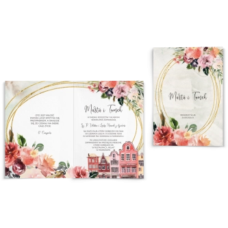 Zaproszenia ślubne Spring Love- Składane Motyw 5