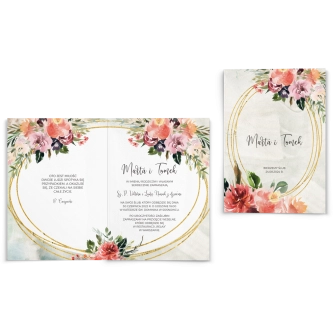 Zaproszenia ślubne Spring Love- Składane Motyw 3