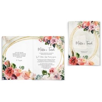 Zaproszenia ślubne Spring Love- Składane Motyw 2