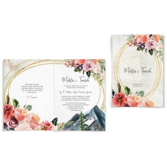 Zaproszenia ślubne Spring Love- Składane Motyw 6