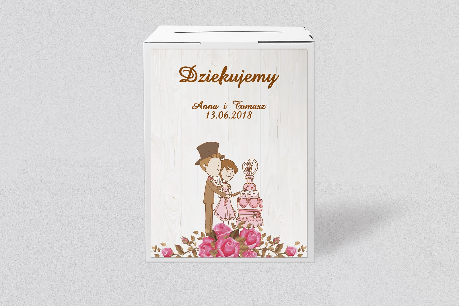 Pudełko na koperty i pieniądze Naturalna Miłość Motyw 8