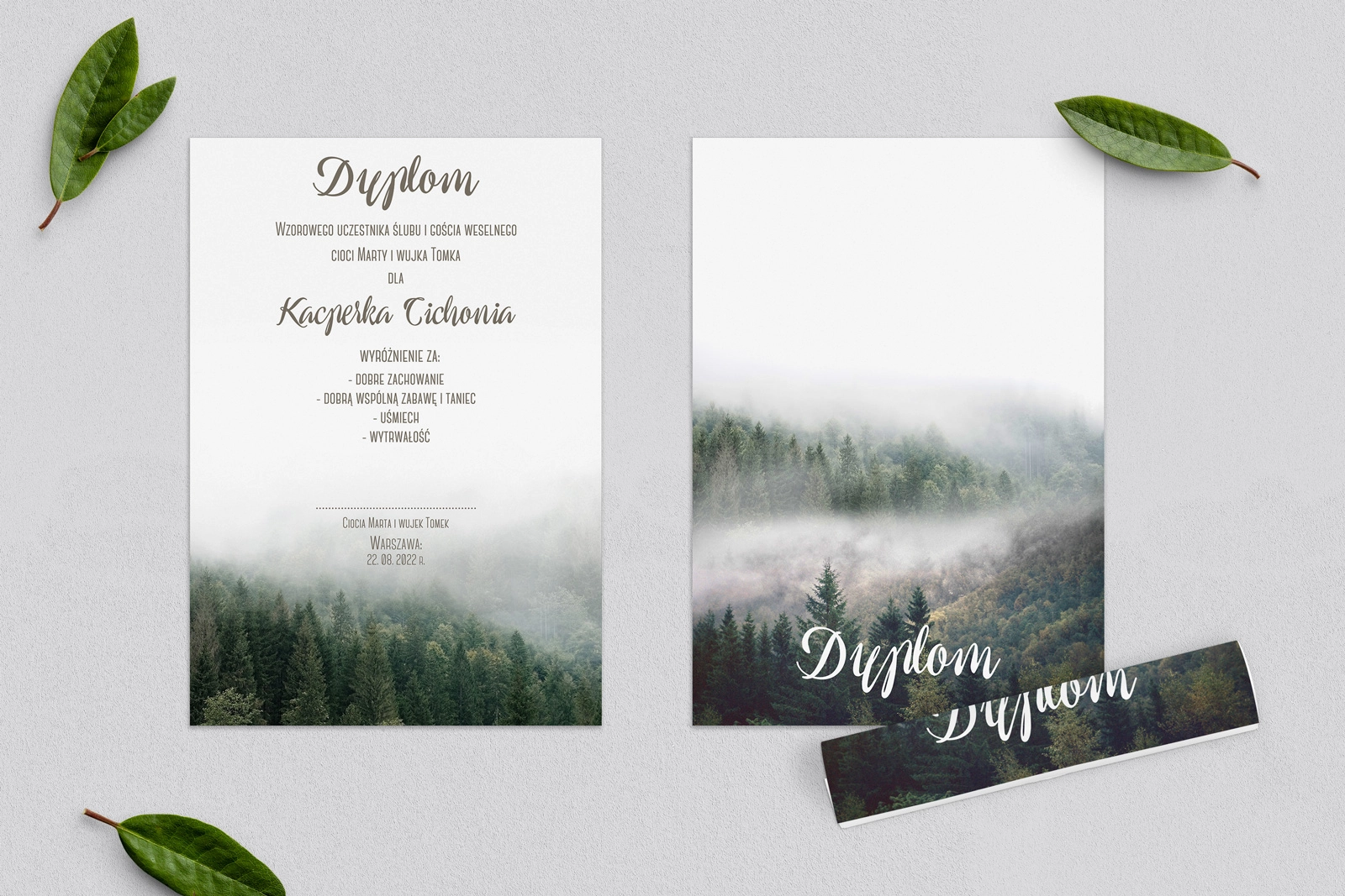 Dyplomy dla Dzieci - Forest - Motyw 2