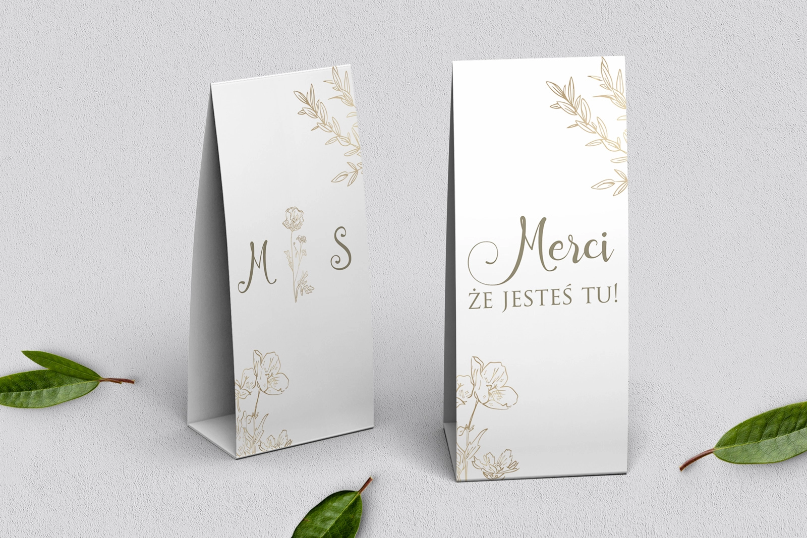 Podziękowanie Merci - Pudełeczko Fiori Motyw 2