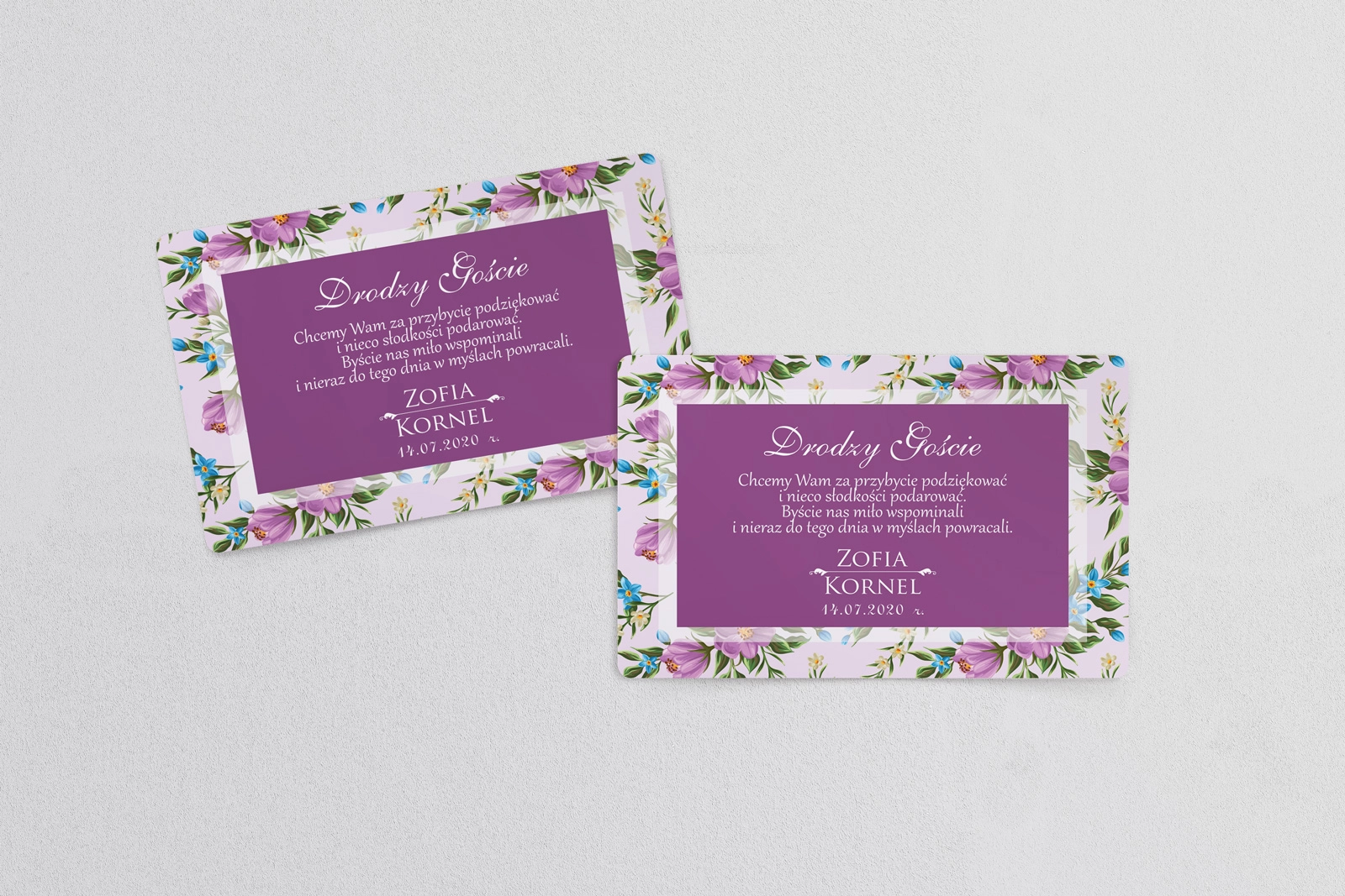 Naklejki na ciasto weselne Kwiatowe Pole Motyw 2