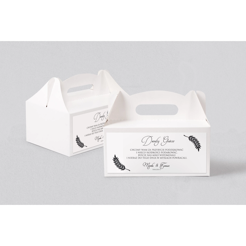 Pudełko na ciasto weselne Alloro - Motyw 1