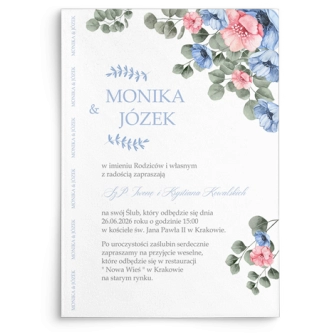 Zaproszenia ślubne Name - Motyw 1