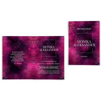 Zaproszenia ślubne Colors of the Sky - Składane motyw 2