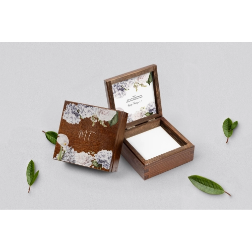 Pudełko na obrączki brązowe - Ofelia Motyw 1