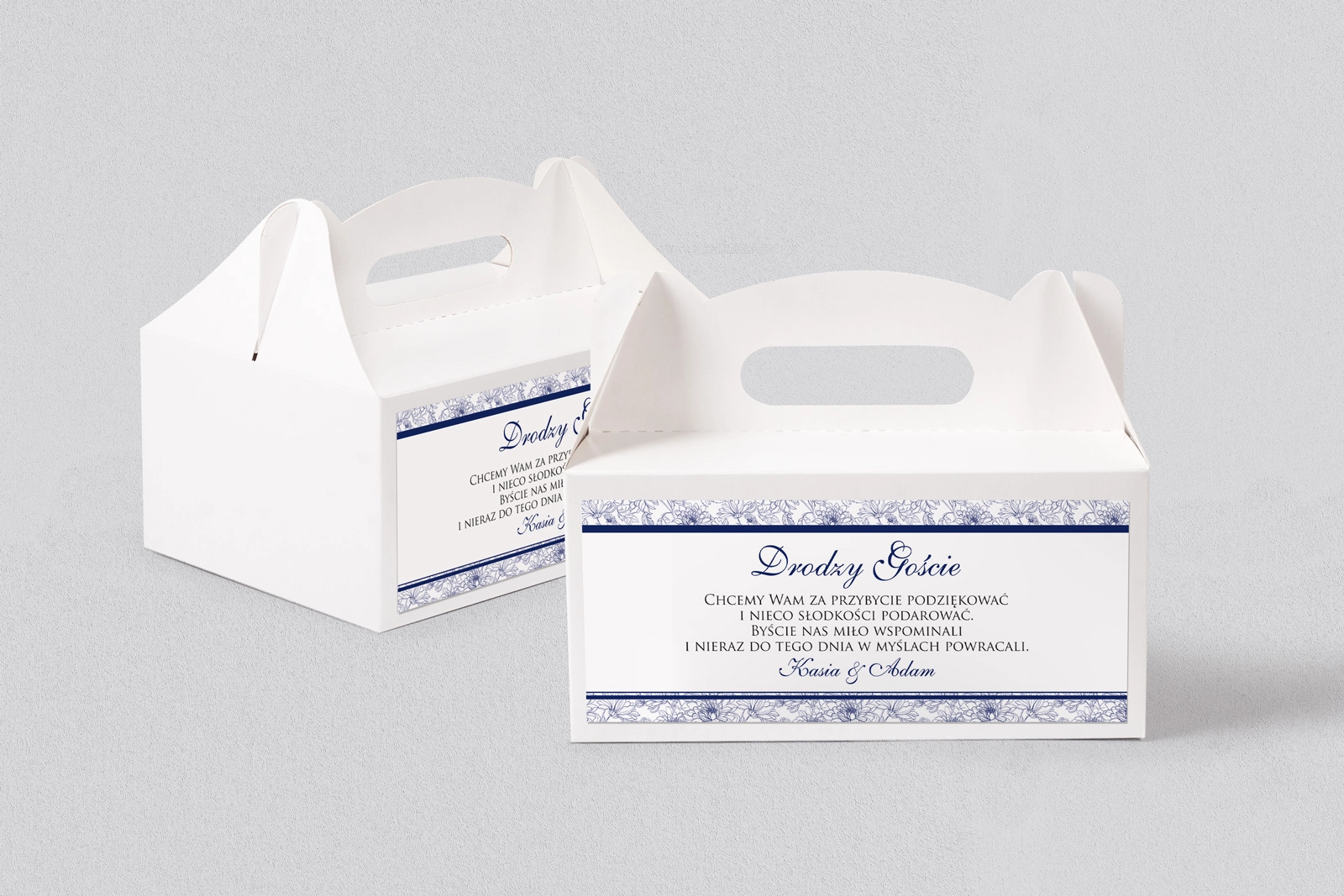 Pudełko na ciasto weselne Ornaments - Motyw 1