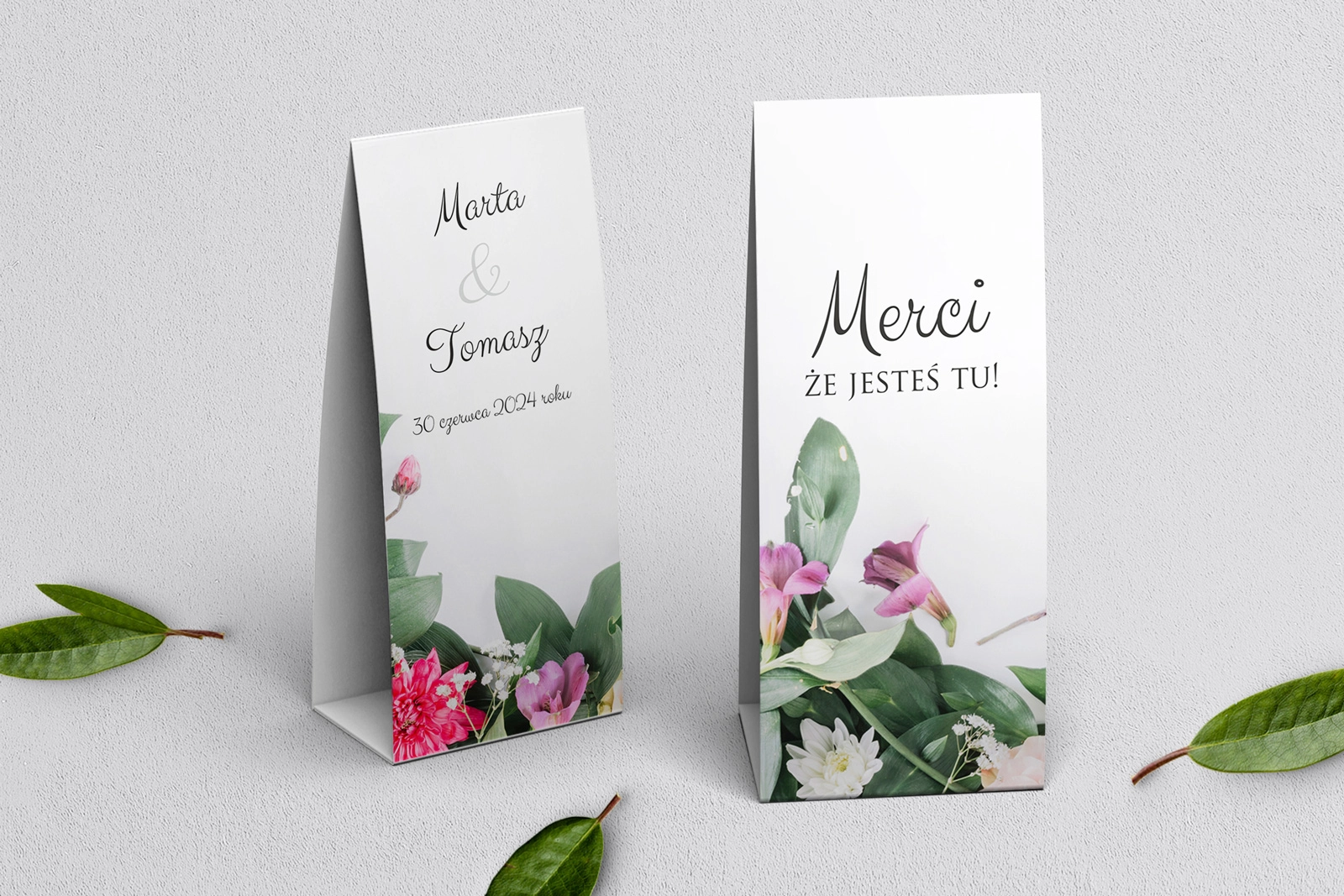 Podziękowanie Merci - Pudełeczko Soft Motyw 6