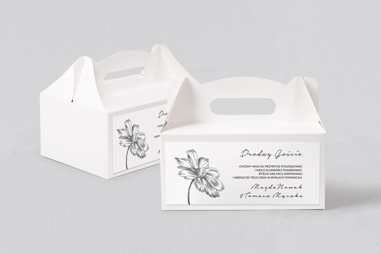 Pudełko na ciasto weselne Elia Motyw 4